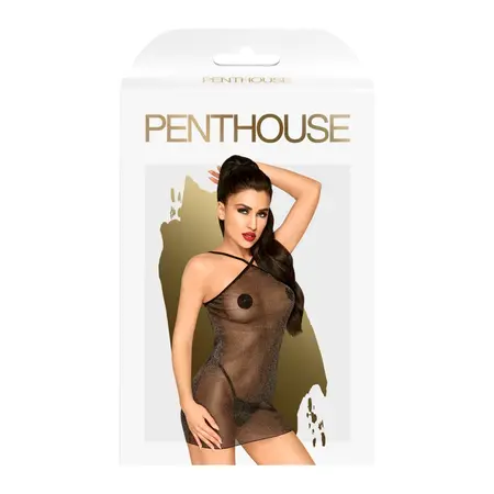 Penthouse Bombshell L/XL Elegantni bodi sa čipkom, crna