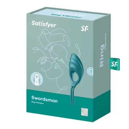 Satisfyer Swordsman Podesivi vibrirajući silikonski prsten Crni