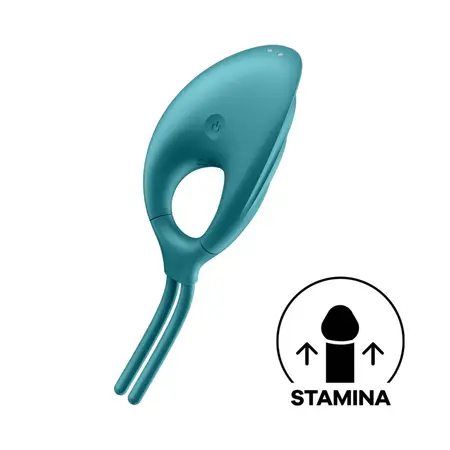 Satisfyer Swordsman Podesivi vibrirajući silikonski prsten Crni
