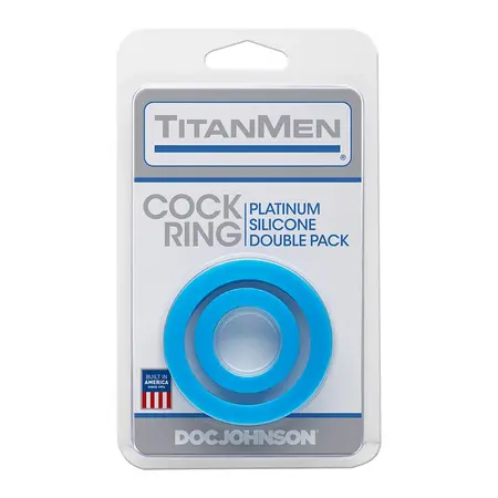 TitanMen Silicone Ring Set 2-Pack - Durable Stretch-Fit System