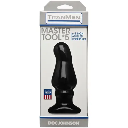 Doc Johnson TitanMen Master Tool #5 Anal Plug 15 cm Black PVC