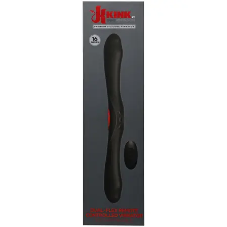 Doc Johnson Kink Dual-Flex Silicone Flexible Intimate Device Remote Black