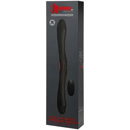 Doc Johnson Kink Dual-Flex Silicone Flexible Intimate Device Remote Black