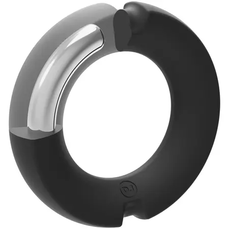 Kink by Doc Johnson Silicone Ring 50mm - Metal Core, Durable Black Design