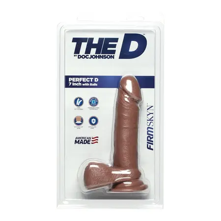 Doc Johnson Perfect D FIRMSKYN model sa testisima 18 cm, bež