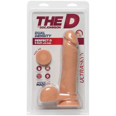 Doc Johnson Perfect D Model ULTRASKYN Dual Density 20cm with Suction Cup