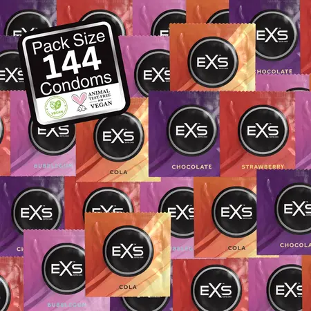 EXS Mešani ukusi 144-Pak - Višestruki ukusi Latex Zaštita, Velika kutija