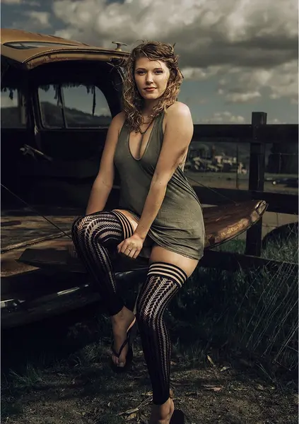 Kix'ies Lindsay čarape do butina bez stopala C crne - antiklizni grip, uzorak pruga