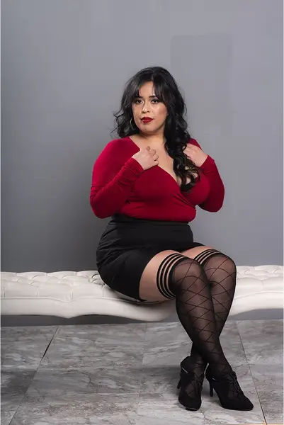 Kix'ies Anna Thigh-High Stockings B Size Black Diamond Pattern