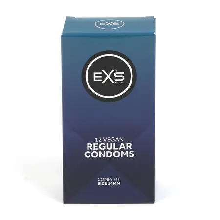 EXS Regular 12 Komada - Klasična tanka lateks zaštita, 54 mm, Razišireni oblik