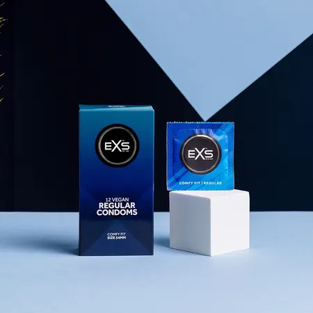 EXS Regular 12 Komada - Klasična tanka lateks zaštita, 54 mm, Razišireni oblik