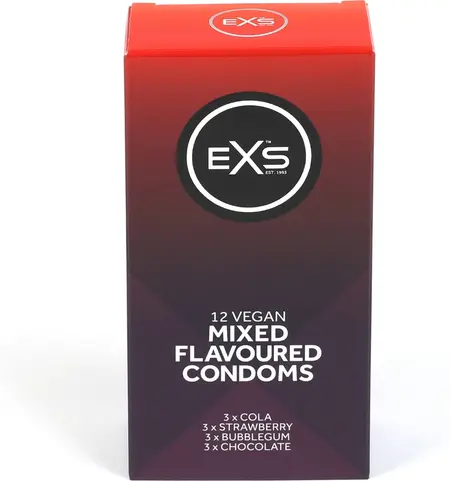 EXS Mešoviti Aromatizovani Kondomi 12 Komada - Jagoda, Čokolada, Kola, Žvakaća Guma