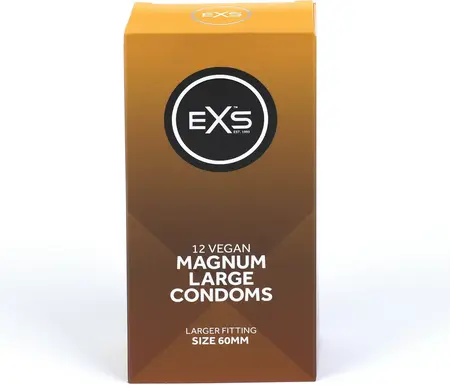 EXS Magnum Velika Veličina 60mm Lateks Kondomi 12 Komada Razišireni Udoban Fit