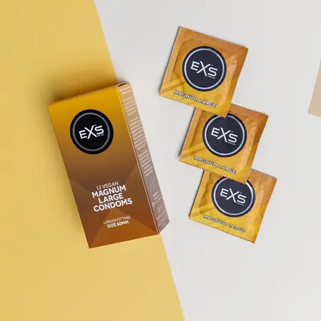 EXS Magnum Velika Veličina 60mm Lateks Kondomi 12 Komada Razišireni Udoban Fit