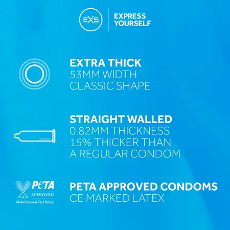 EXS Extra Thick 12 Komada - Poboljšana izdržljivost lateks zaštita