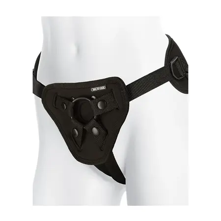 Doc Johnson Supreme Harness Set with Vibrating Plug & Remote, 2-Piece Kit