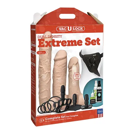 Doc Johnson Vac-U-Lock Dual Density ULTRASKYN Extreme Toy Set XL