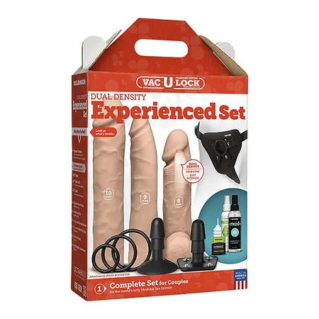 Doc Johnson Vac-U-Lock Dual Density ULTRASKYN Advanced Toy Set 8-10”