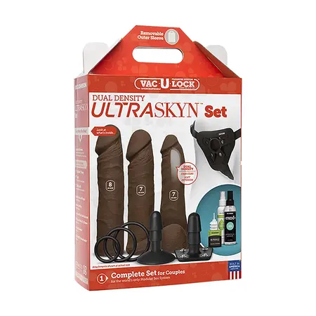 Doc Johnson Vac-U-Lock Dual Density ULTRASKYN Set with Harness System