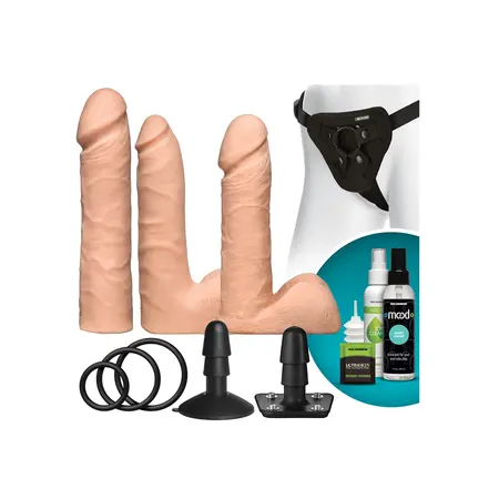 Doc Johnson Vac-U-Lock ULTRASKYN Dual Density strap-on set 3 dodatka