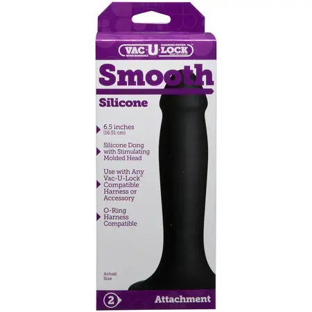Doc Johnson Vac-U-Lock Smooth Silicone Attachment Black 15 cm