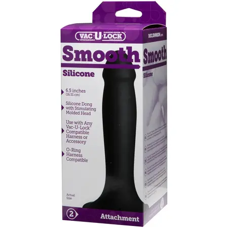Doc Johnson Vac-U-Lock Smooth Silicone Attachment Black 15 cm
