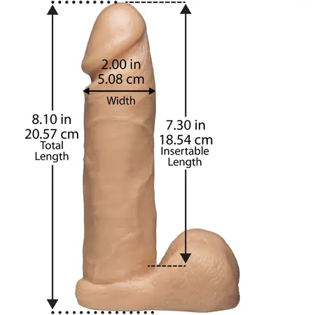 Doc Johnson Vac-U-Lock Intimate Attachment 20 cm Beige