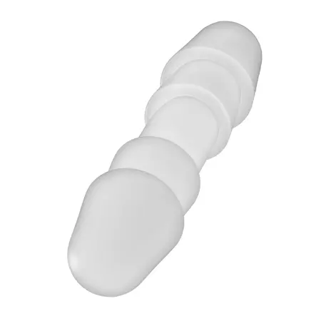 Doc Johnson Double Up Frosted dvostrani dodatak sa utikačem, providni