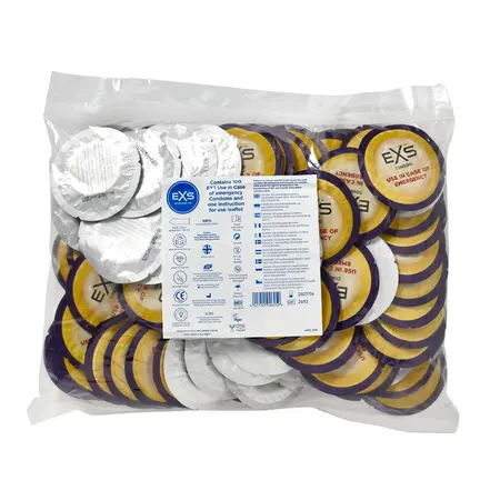 EXS Regular 54 mm – 100 lateks zaštitnika, prošireni oblik, bez mirisa