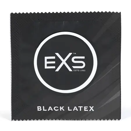 EXS Black lateks komplet zaštite od 100 komada, prošireni, svilenkasti, anatomski