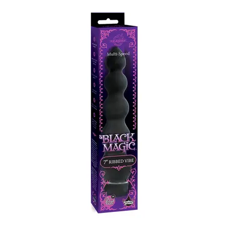 Doc Johnson Black Magic Rebrasti Vibrator 18cm Velvet Touch Crni