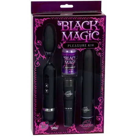 Doc Johnson Black Magic Kit - Multi-Speed Black Intimate Set