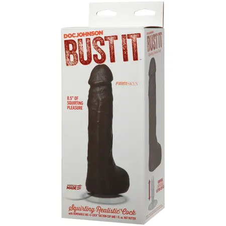 Doc Johnson Bust It Squirting Model 21 cm - Svestrana Usisna Baza, 30 ml