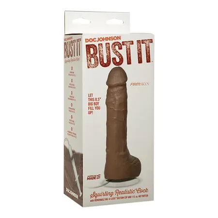 Doc Johnson Bust It 8.5” Squirting Model sa Usisnom Čašicom Bela 30 ml