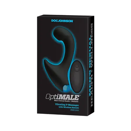 Doc Johnson OptiMALE P-Curve Daljinski Upravljiv Prostata Masažer Crni