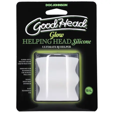 Doc Johnson Glow Helping Head Silikonski Rukav Frost/Zeleni Sjaj