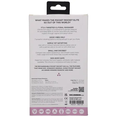 Doc Johnson Elite Mini intimni uređaj 10cm punjivi roze silikon