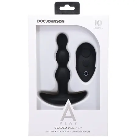 Doc Johnson A-Play Shaker silikonski bubnjić sa daljinskim upravljačem punjivi crni