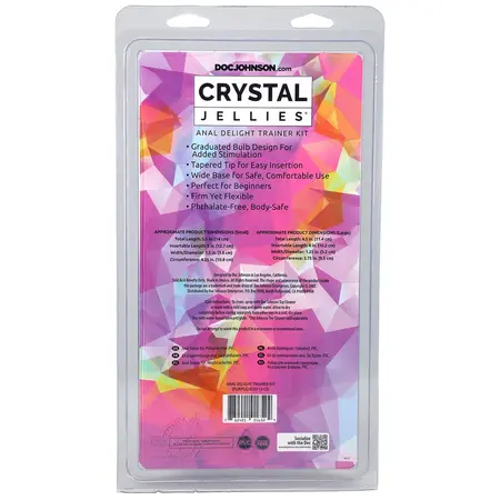 Doc Johnson Crystal Jellies Anal Trainer Kit Clear 2-Piece Set