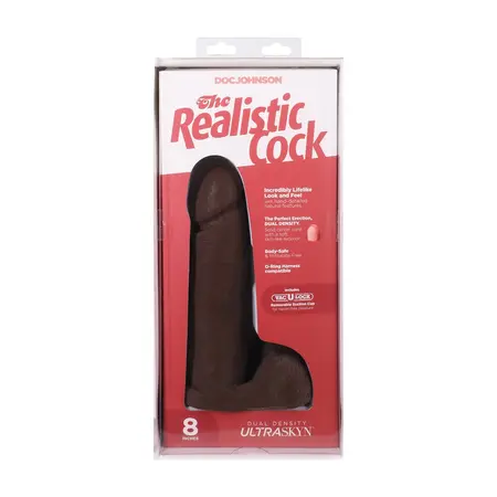 Doc Johnson ULTRASKYN 20cm Intimate Model with Suction Cup Chocolate