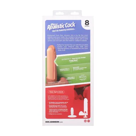 Doc Johnson ULTRASKYN 20cm Intimate Model with Suction Cup Chocolate