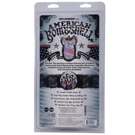 Doc Johnson American Bombshell Fat Man Intimni čep Gun Metal XL