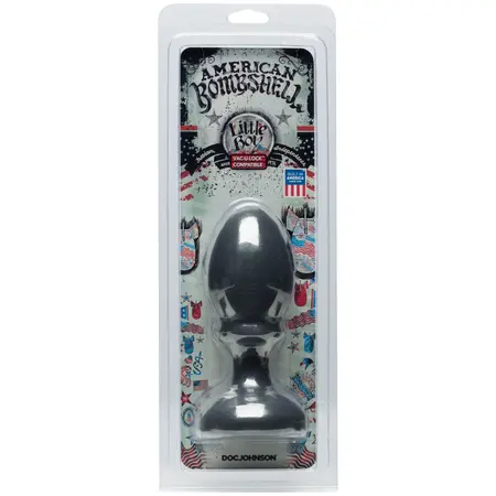 American Bombshell Little Boy Plug Large Tapered Shape Black 13 cm