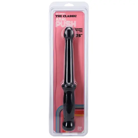 Doc Johnson Anal Probe Push Fleksibilna PVC šipka Crna 18 cm