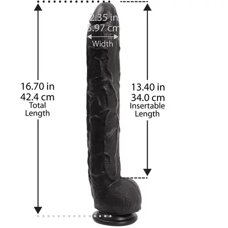 Doc Johnson Rambone Model XL Crni 38cm - Anatomski silikonski sistem