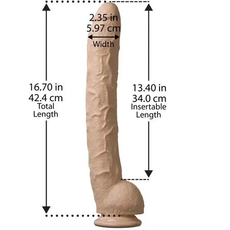 Doc Johnson Rambone XL Intimna mašina Crna 38 cm Usisna baza