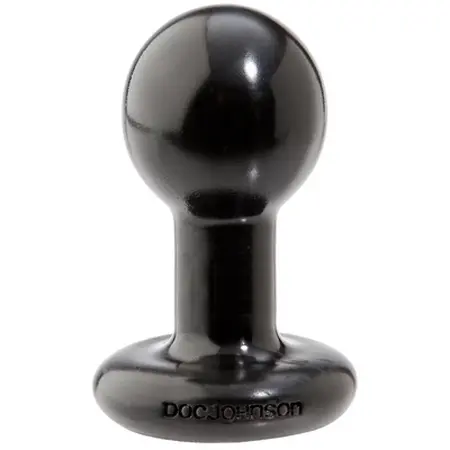 Doc Johnson Round Plug Sil-A-Gel Petite Intimate Trainer Black