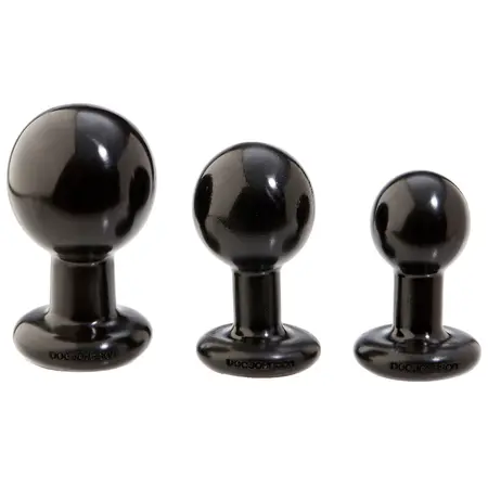 Doc Johnson Round Plug Sil-A-Gel Petite Intimate Trainer Black