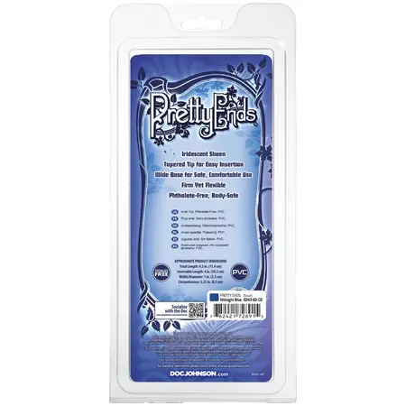 Doc Johnson Pretty Ends Small Anal Plug Midnight Blue Antibacterial PVC