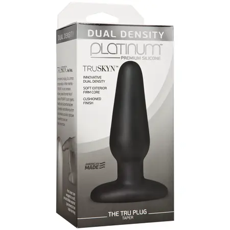 Doc Johnson TruSkyn Tapered Anal Plug, Premium Silicone, Medium Size